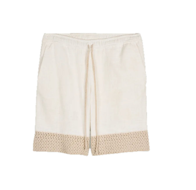 Shorts Lin Empiecement Maille | Caleb