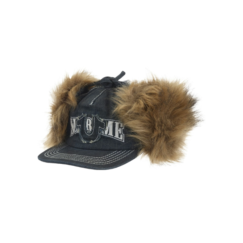 Cap Earflap 5-Panel Navy | Supreme x True Religion