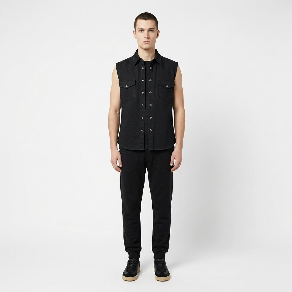 Sleeveless Vintage Fleur De Lys Vest DS | Chrome Hearts