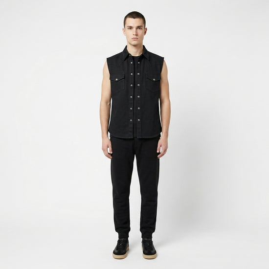 Sleeveless Vintage Fleur De Lys Vest DS | Chrome Hearts