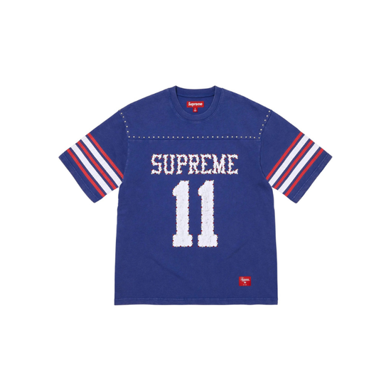 T-shirt Studded Football Navy  | Supreme