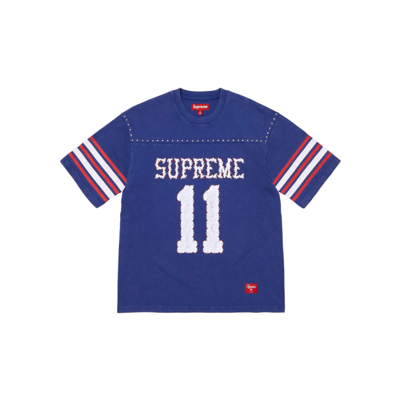T-shirt Studded Football Navy  | Supreme