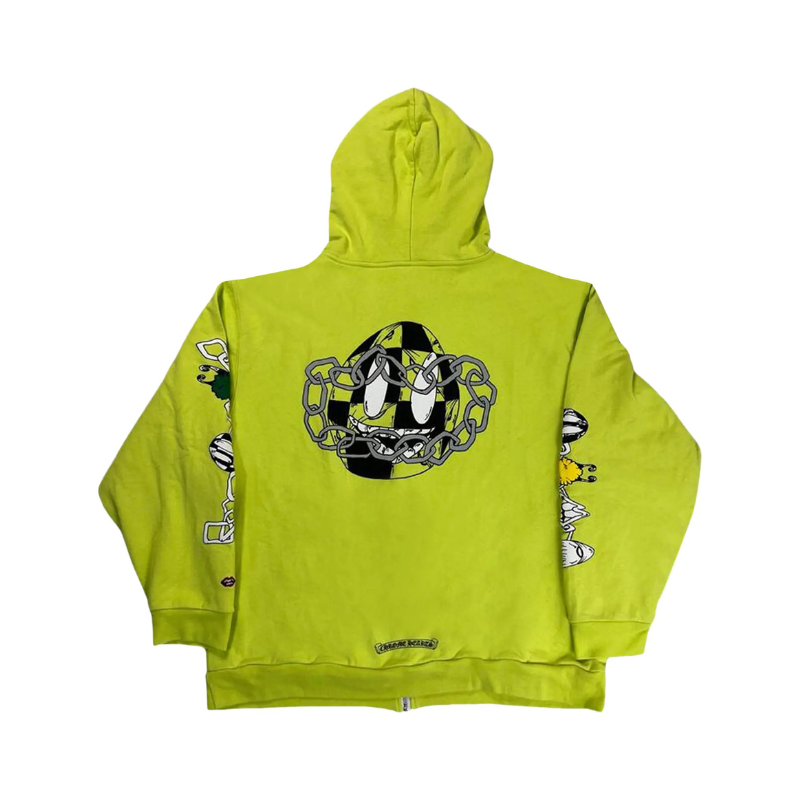 Zip Hoodie  Matty Boy Link 'Lime Green' | Chrome Hearts