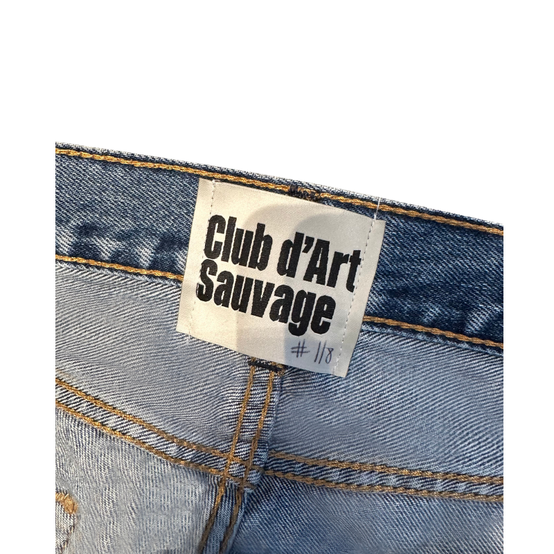 Jeans Worked Sashiko/Distressed Denim #118 | Club D'art Sauvage