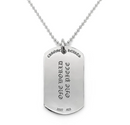 Pendant Silver Fleur Large Dog Tag | Chrome Hearts, view 3