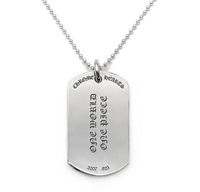 Pendant Silver Fleur Large Dog Tag | Chrome Hearts, view 3
