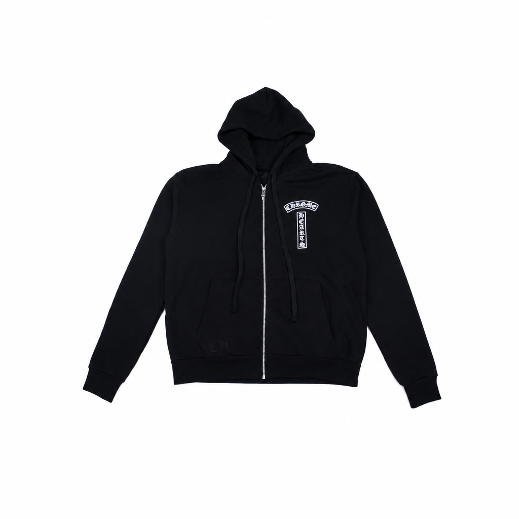 Zip Hoodie Mini Floral Black | Chrome Hearts