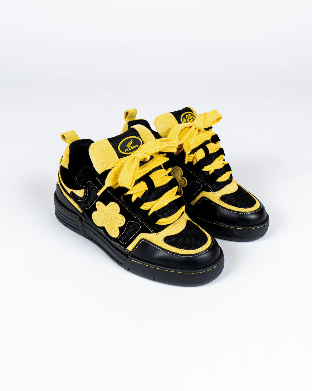 Hi-top Black Yellow Motor  | Flower Instincts