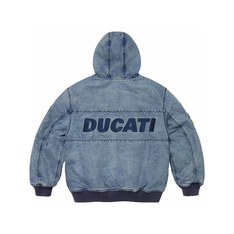 Supreme Ducati Hooded Racing Jacket Blue