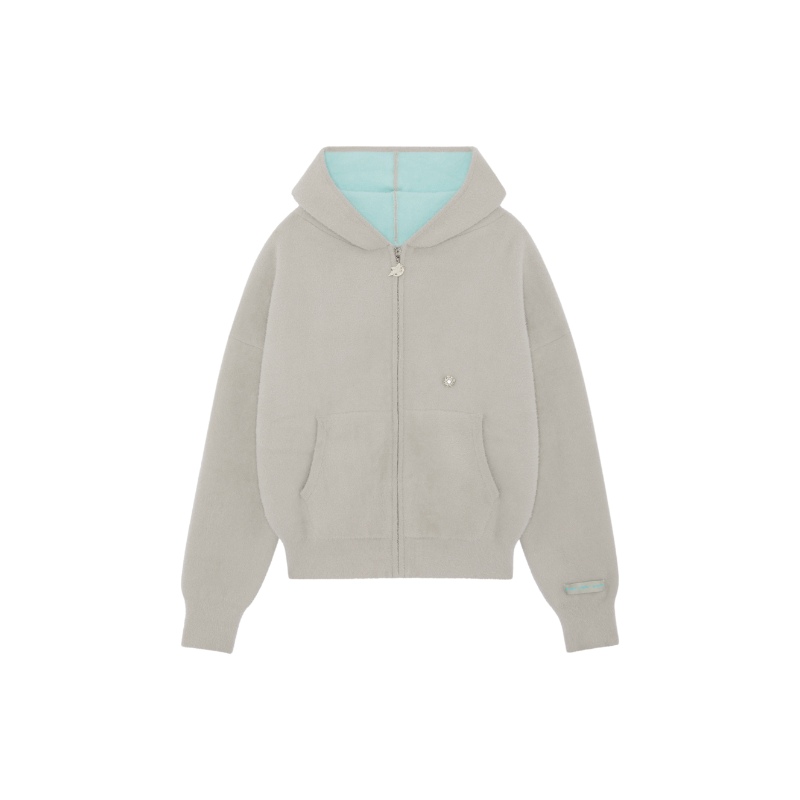 Zip Hoodie Grey Blue Neon | UNDEFINED 1999