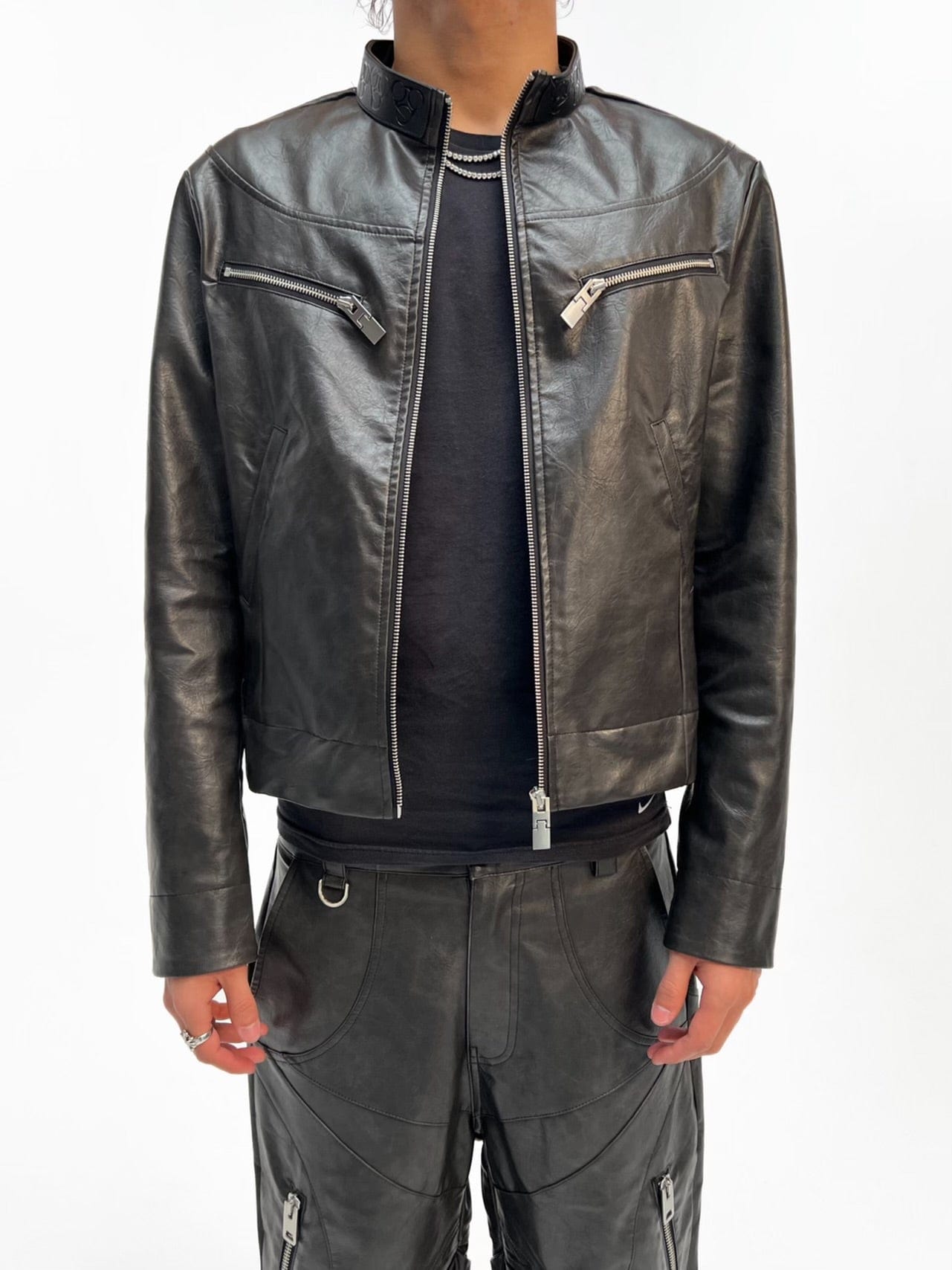 QAOS® Leather Jacket QUIROZ in Black