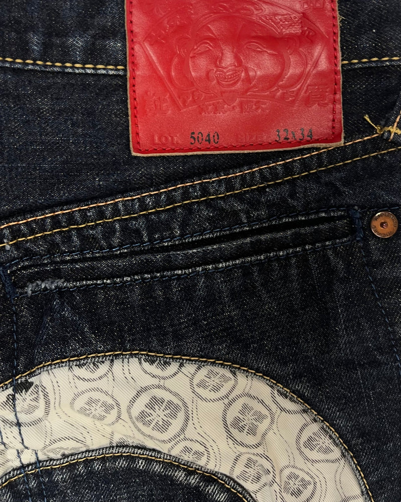 Evisu Diacock White Material Diacock Jeans