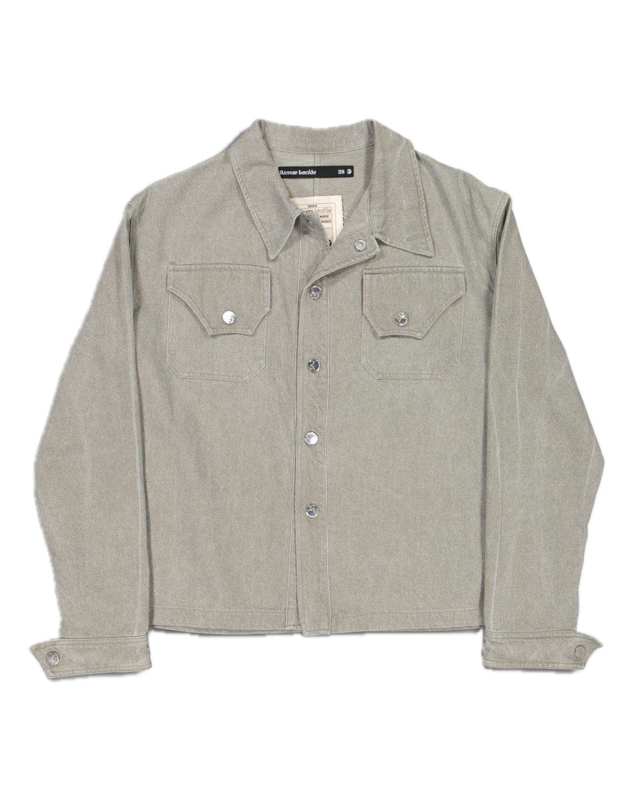 Work Over Shirt Crushed Gauze Grey