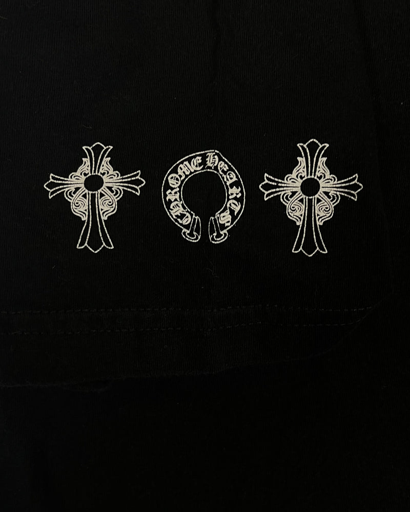 Chrome Hearts Black Vertical Logo Tee Vintage