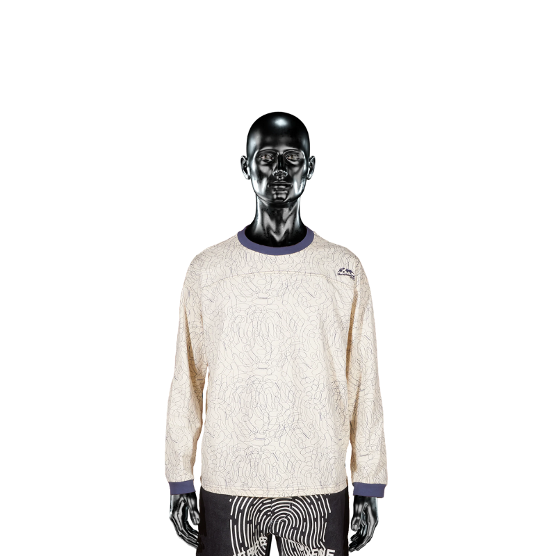 Longsleeve Longsleeve T-shirt - Cream/Blue Digital Camo℗ | Pierre Bassene