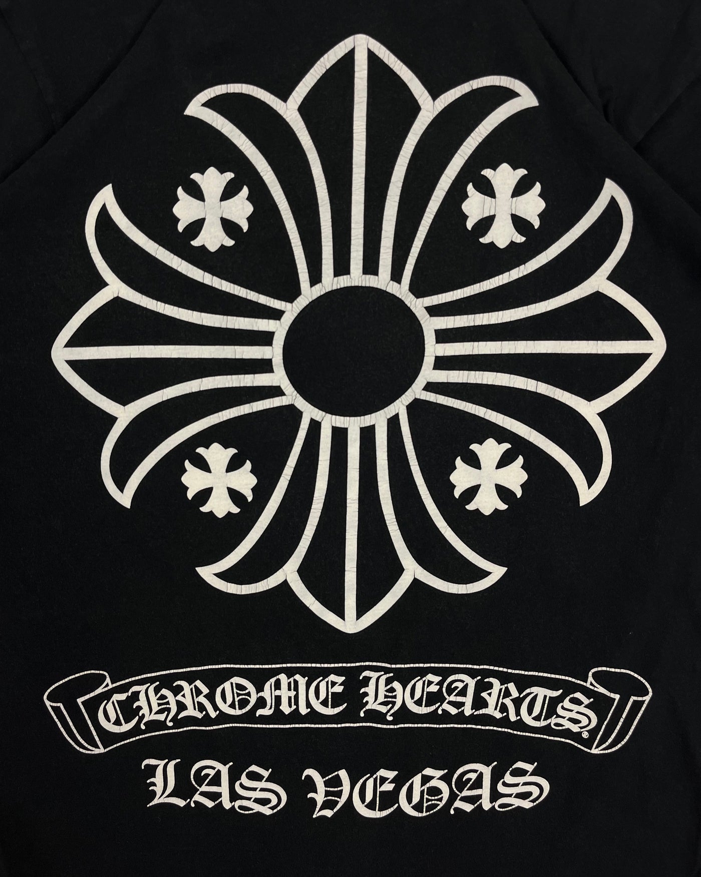 Chrome Hearts Black Las Vegas Logo Tee