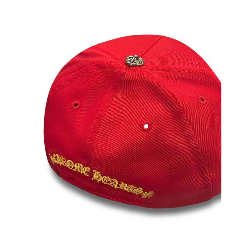 Casquette de baseball rouge et jaune | Chrome Hearts