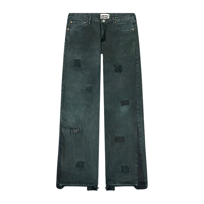 Jeans Worked Sashiko/Distressed Denim #128 | Club D'art Sauvage