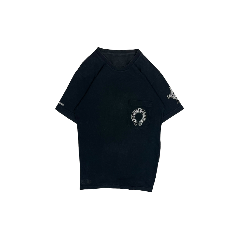 Chrome Hearts Black Cross Horseshoe Logo Tee