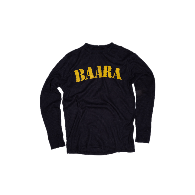 Longsleeve BAARA Waffle Noir