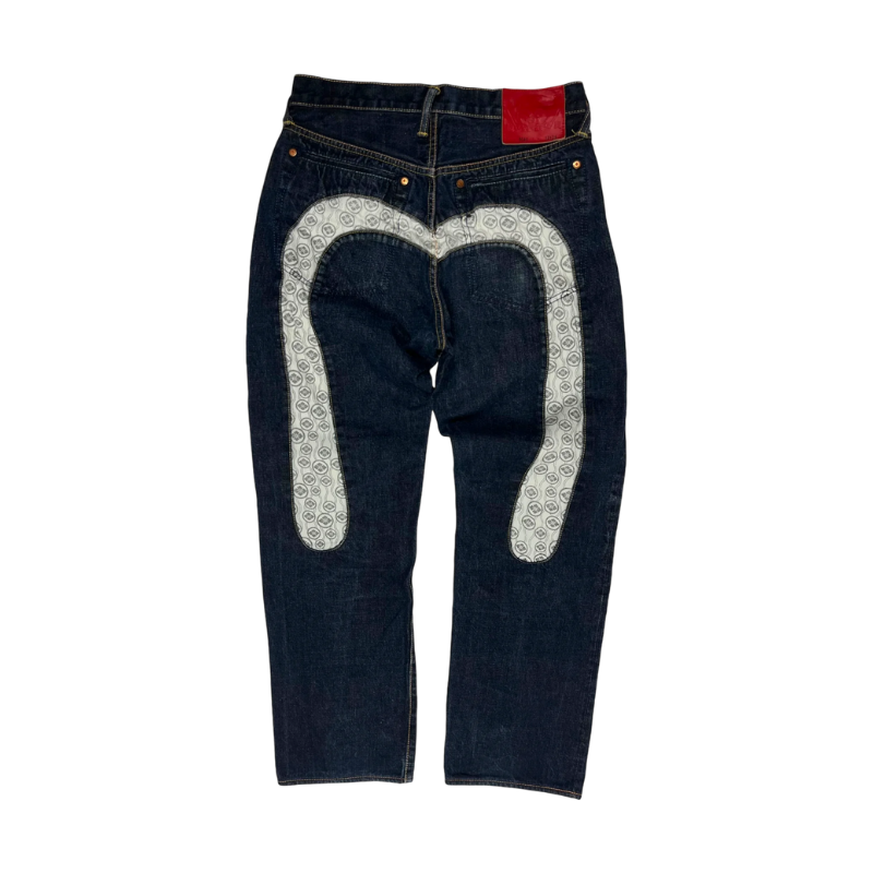 Evisu Diacock White Material Diacock Jeans