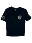 T-shirt Black V Neck  | Chrome Hearts