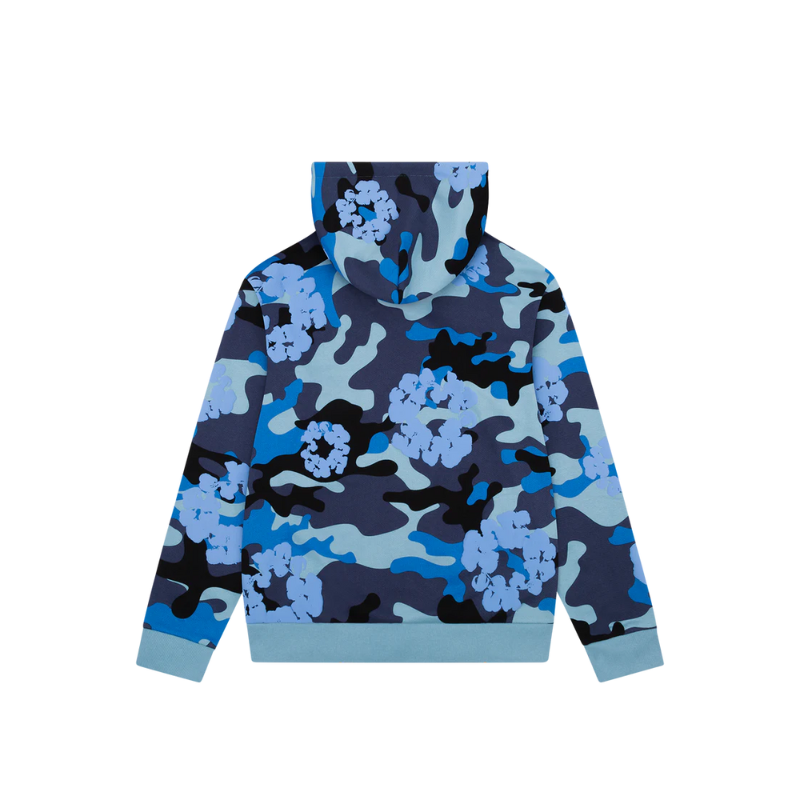 Denim Tears★花柄 ジップアップフーディー Blue Camo 送関込 Zip Hoodie Blue Camo Cotton Wreath | Denim Tears – Maison Guava