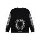 Longsleeve Black Floral Horseshoe | Chrome Hearts