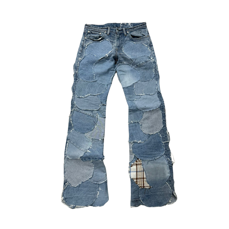 Jeans Baby Blue Flannel Fragmented | StudioPolyvalent