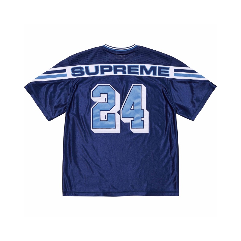 Jacquard Rib SUPREME Football Jersey Navy