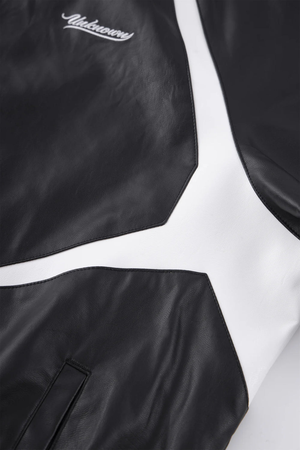 Jackets Leather Track Jacket Black/White | Unknown