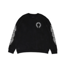 Pull ras du cou à fleurs noir | Chrome Hearts
