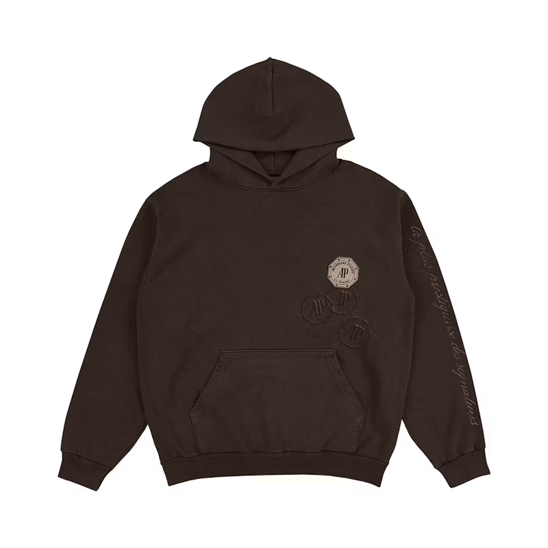 Hoodie Travis Scott CJ x Audemars Piguet écusson Brown