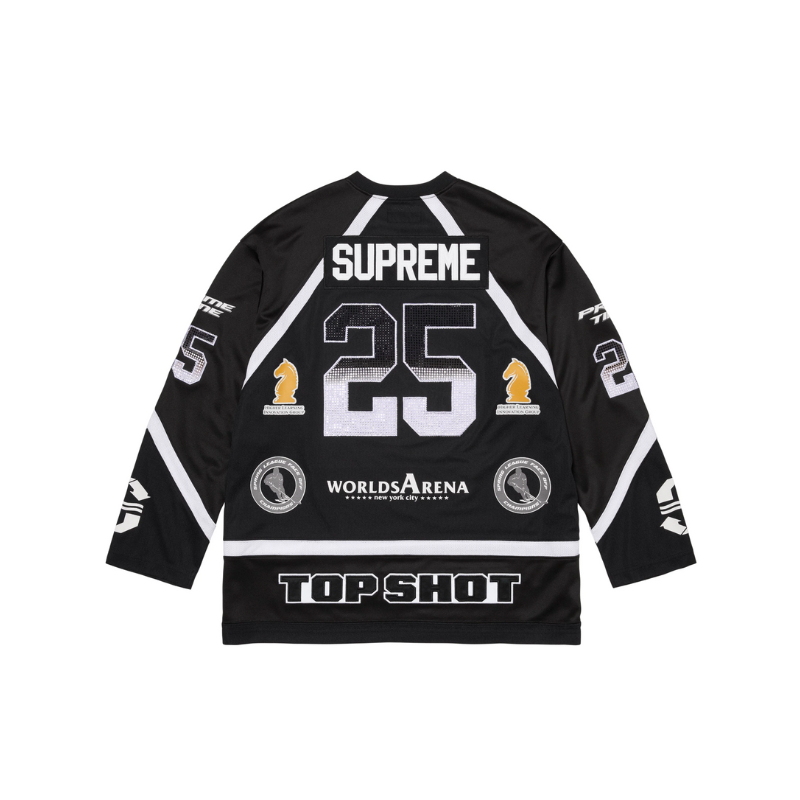 Jersey Rhinestone Hockey black  | Supreme