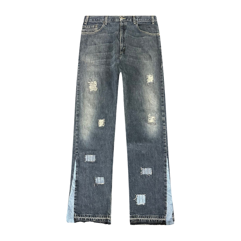 Jeans Worked Sashiko/Distressed Denim #141 | Club D'art Sauvage