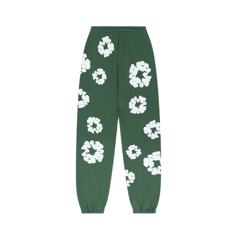 Joggers The Cotton Wreath Green | Denim Tears