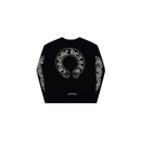 Crewneck Horseshoe Logo Black | Chrome Hearts