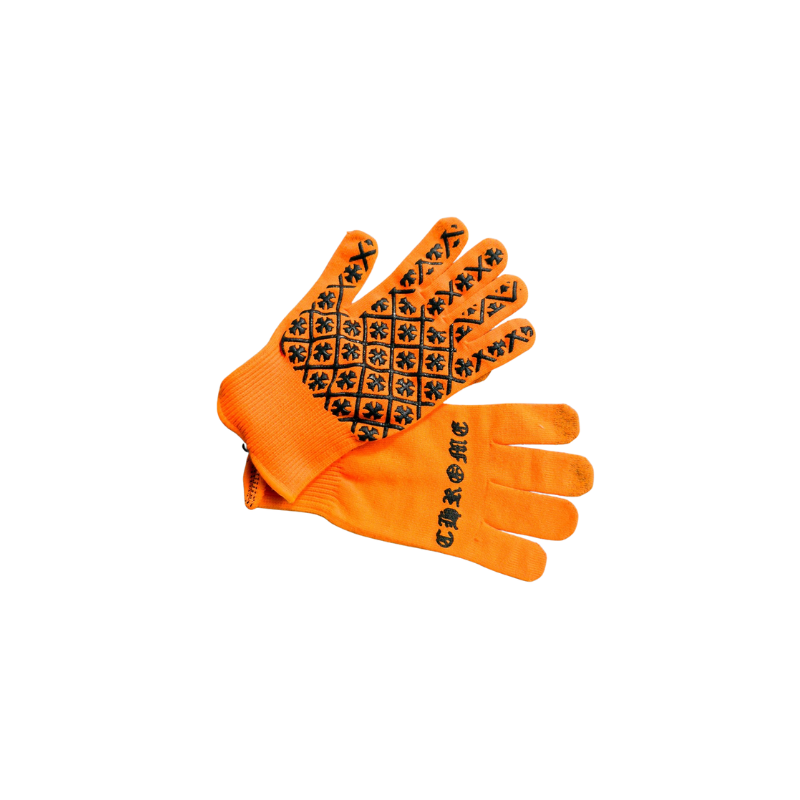 Gloves Orange | Chrome Hearts