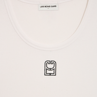 Tank Top Côtelé White | Les Bons Gars