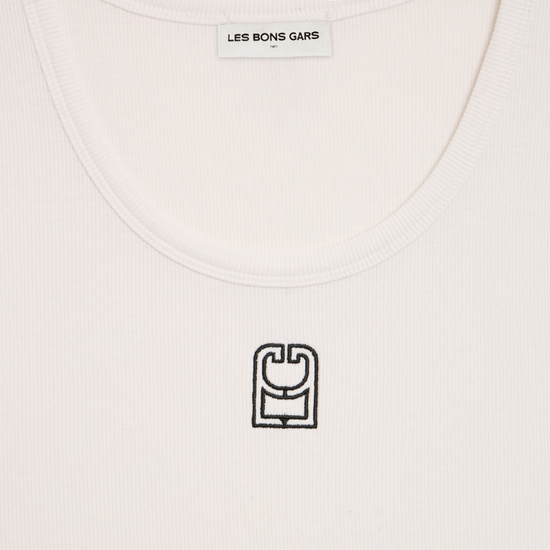 Tank Top Côtelé White | Les Bons Gars