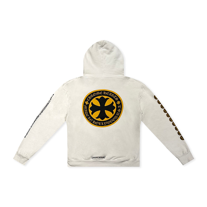 Hoodie White Gold Cross Logo | Chrome Hearts