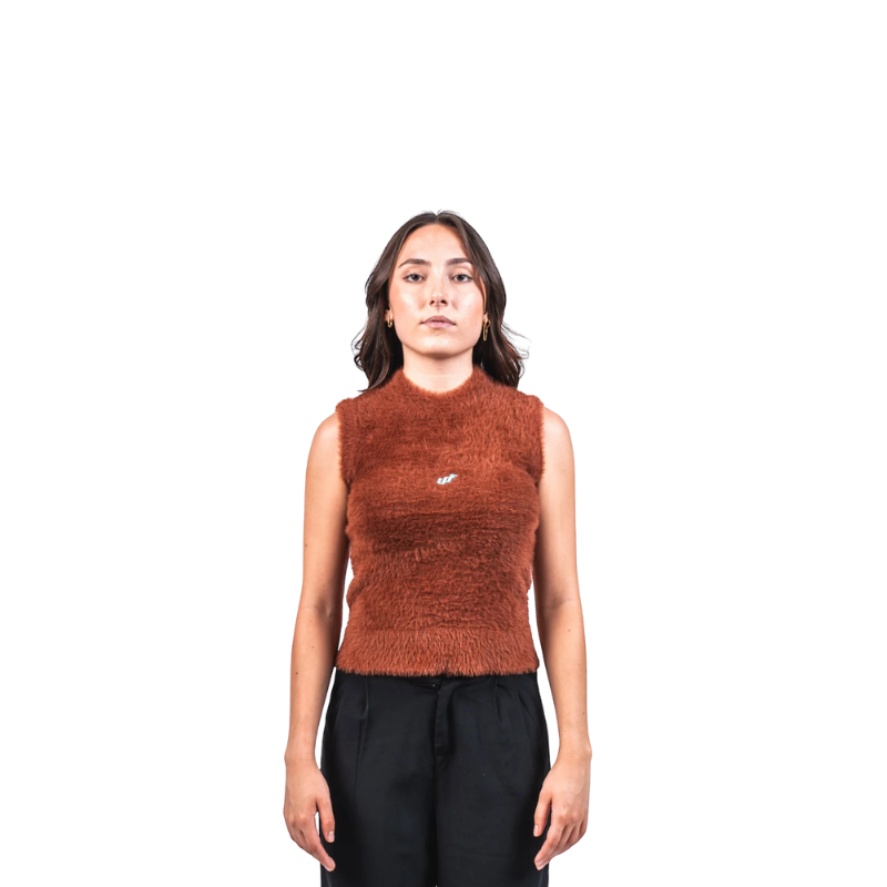 T-shirt Sleeveless Brown | UNDEFINED