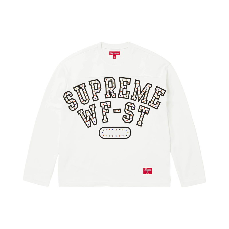 Longsleeve Rhinestone White | Supreme