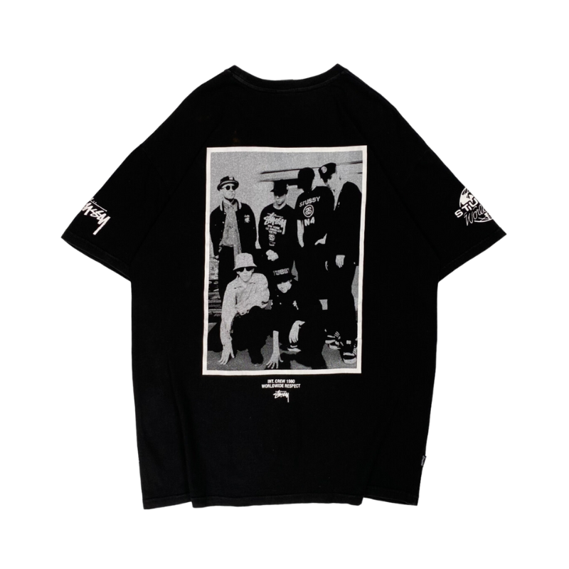 Stussy Vintage Black Int Crew 1980 Tee