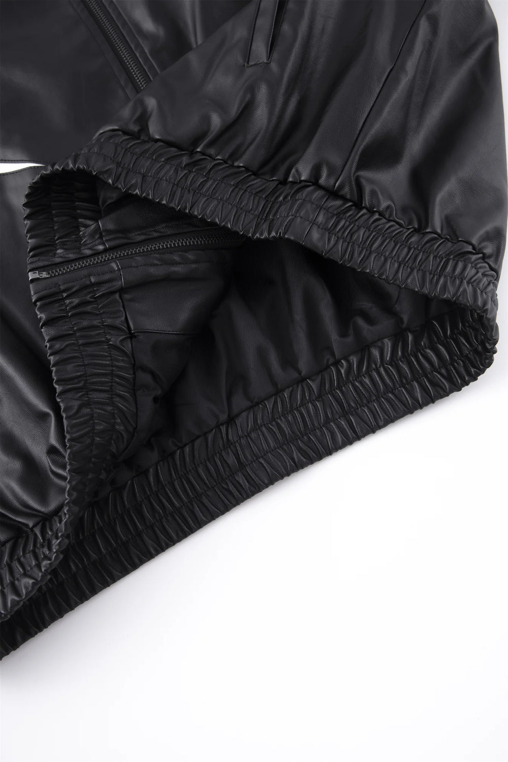 Jackets Leather Track Jacket Black/White | Unknown