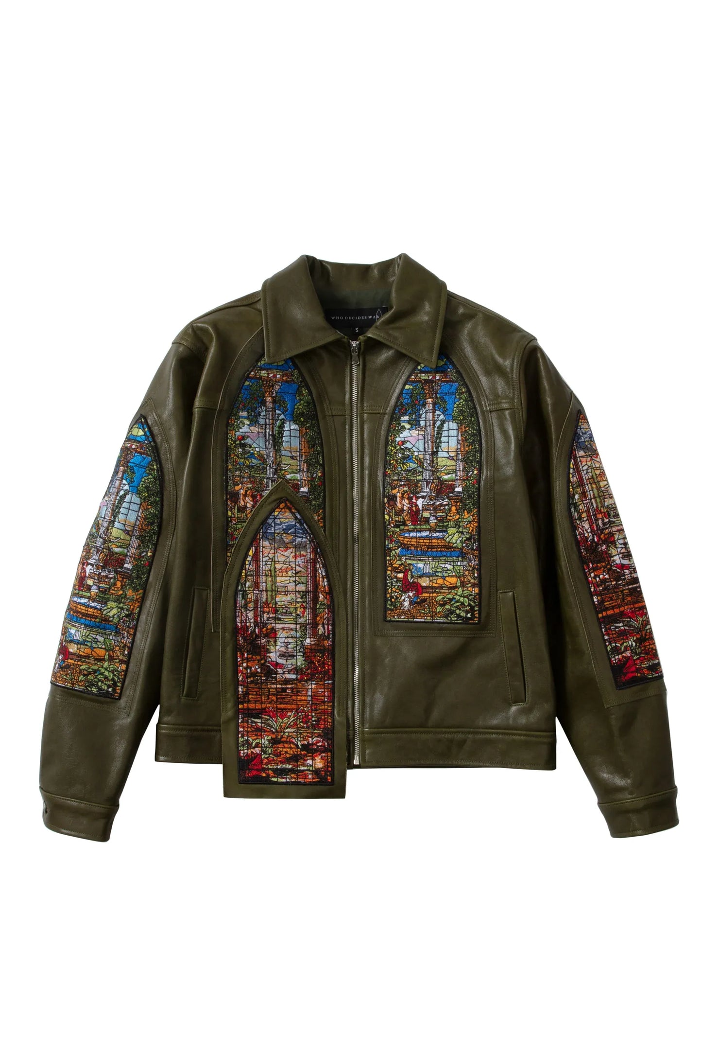 Leather Jacket Eden Leather Olive  | WhoDecidesWar