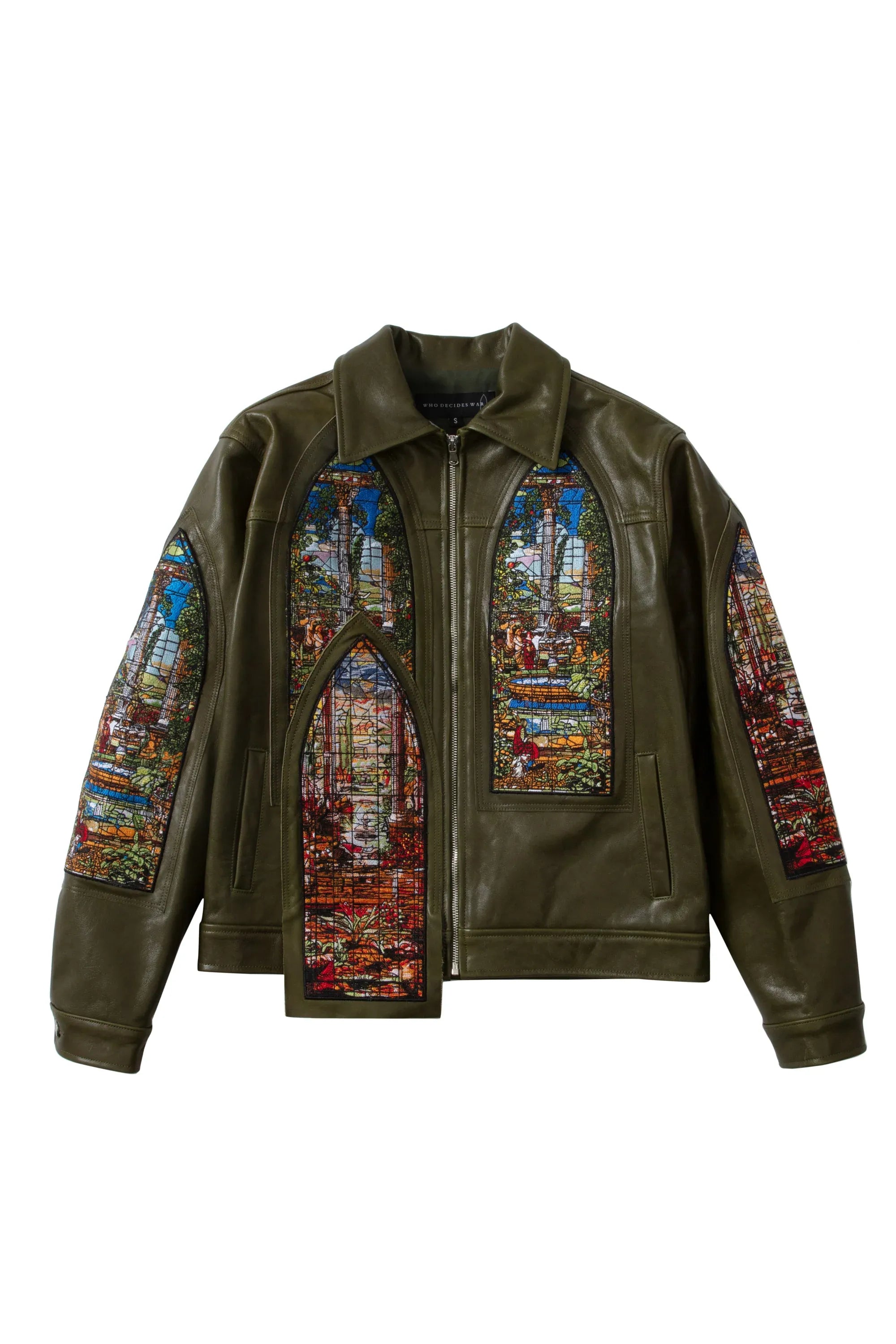 Leather Jacket Eden Leather Olive  | WhoDecidesWar