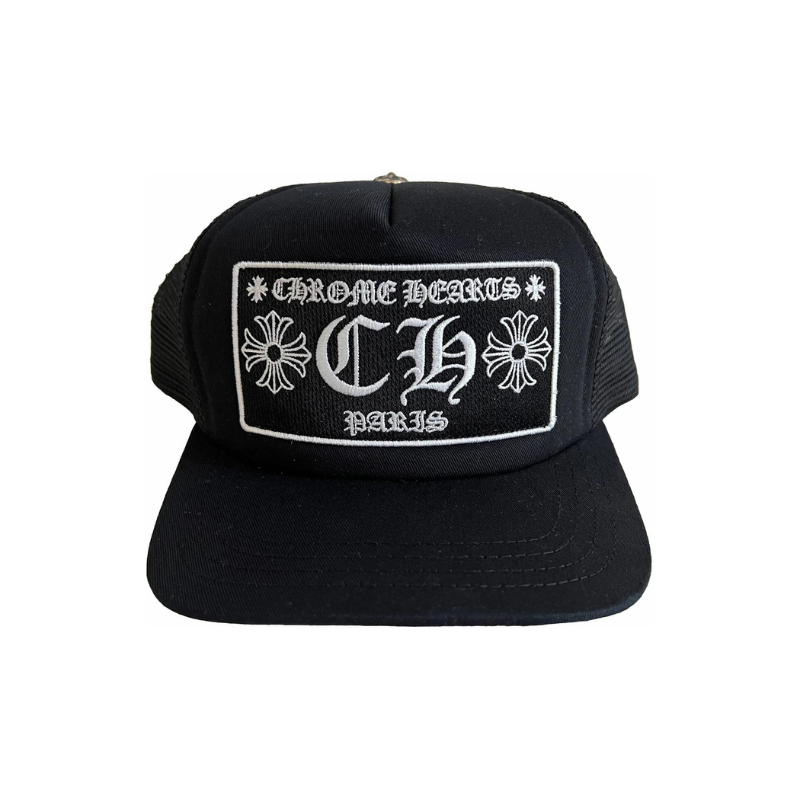 Chrome Hearts Black CH Paris Cap