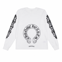 Longsleeve White Floral Horseshoe | Chrome Hearts — Hype clothes — view 6
