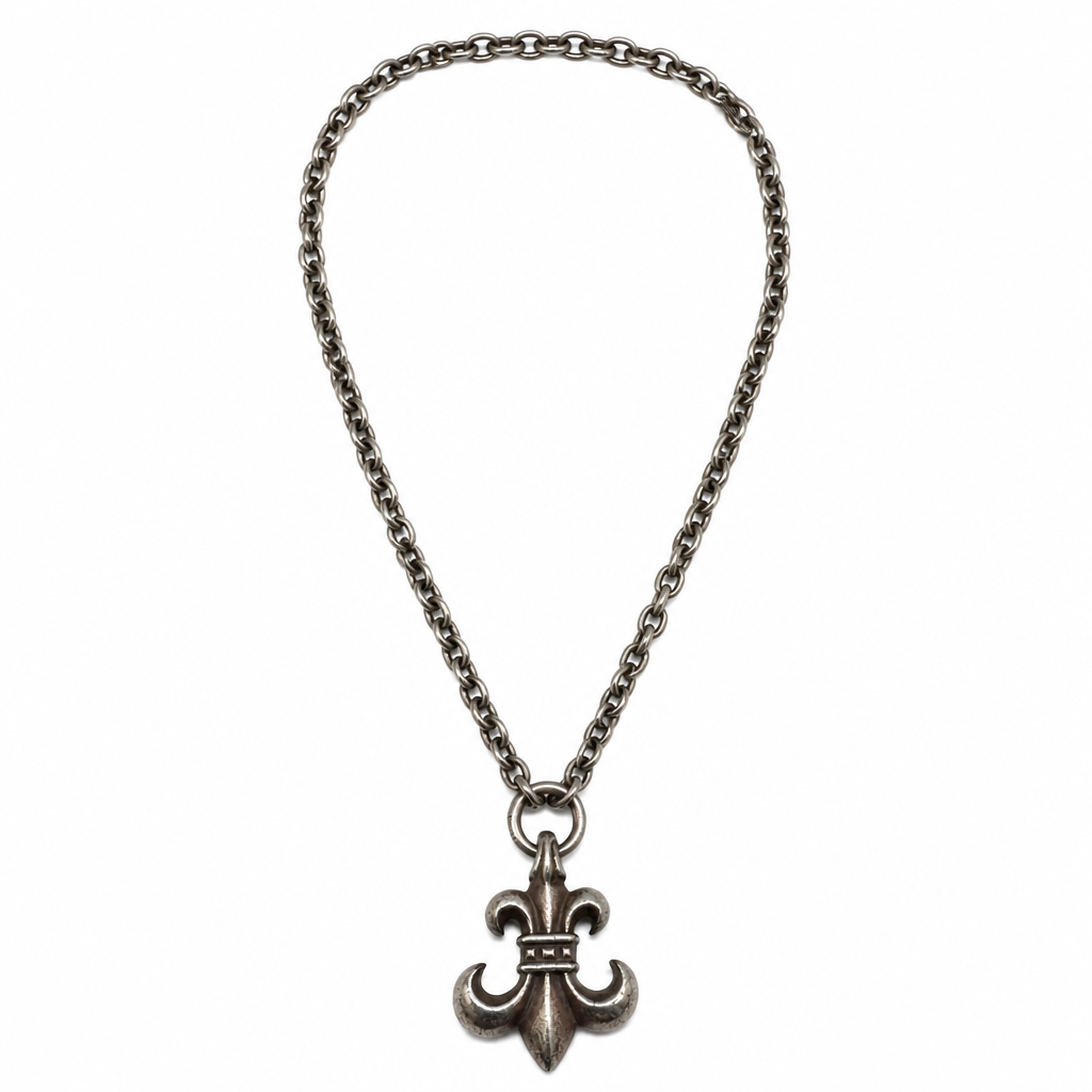 Pendant Fleur De Lys + Paper Chain | Chrome Hearts, Accessories